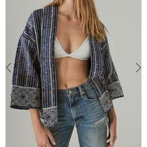 Lucky brand Quilted Indigo Kimono *BRAND NEW, NEVER BEEN WORN*